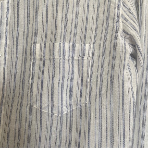 Sundry Striped Long Sleeve Button Up Cotton Shirt - Picture 4 of 13